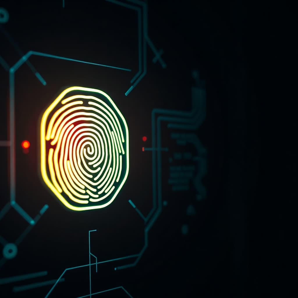 Biometric fingerprint authentication concept
